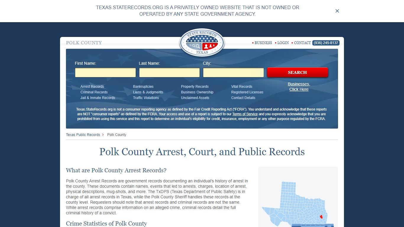 Polk County Arrest, Court, and Public Records