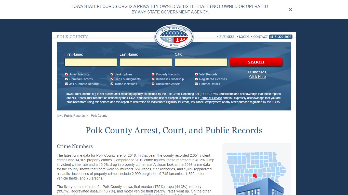 Polk County Arrest, Court, and Public Records